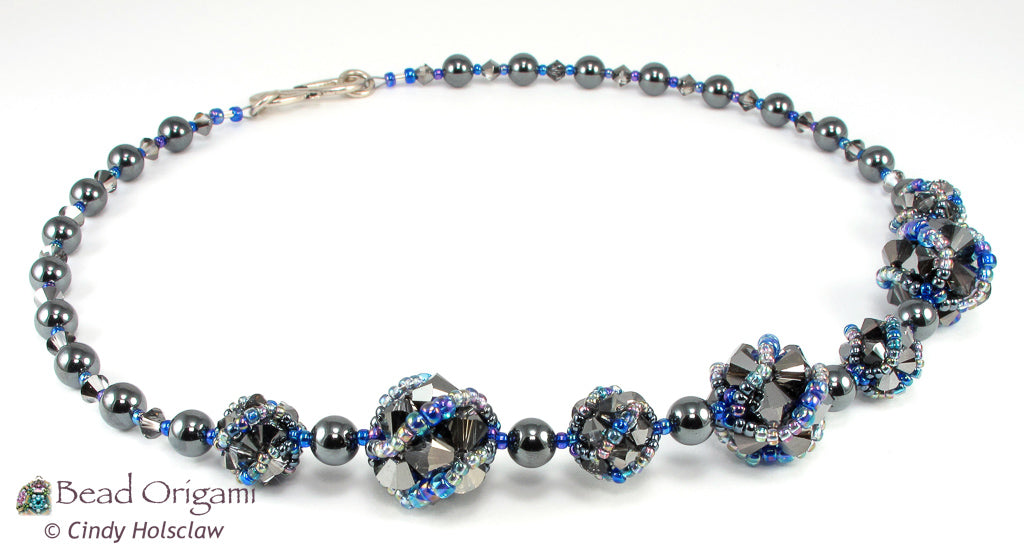 Crystal Helix Beaded Bead