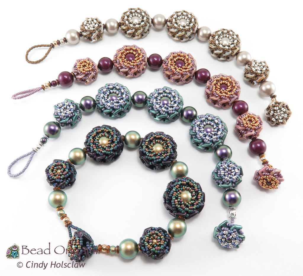 Double Rosette Beaded Beads