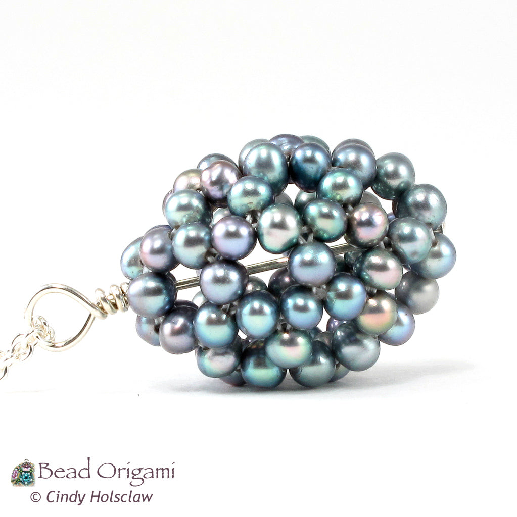 Plum Egg Beaded Bead