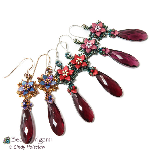 Poinsettia Earrings