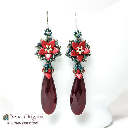Poinsettia Earrings