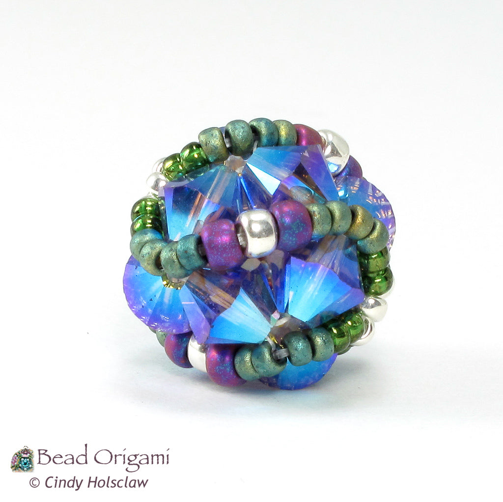 Crystal Helix Beaded Bead