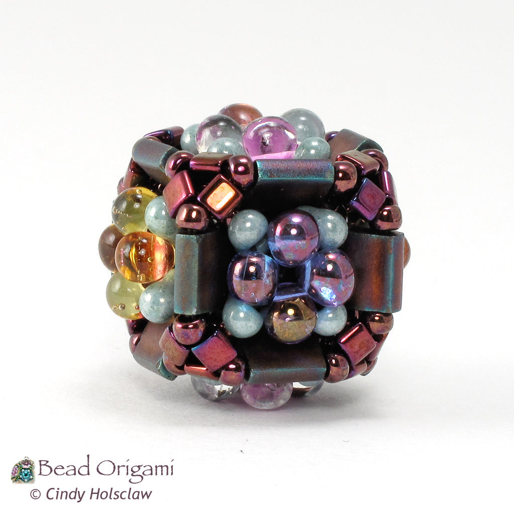 Cubed Tilas Beaded Bead