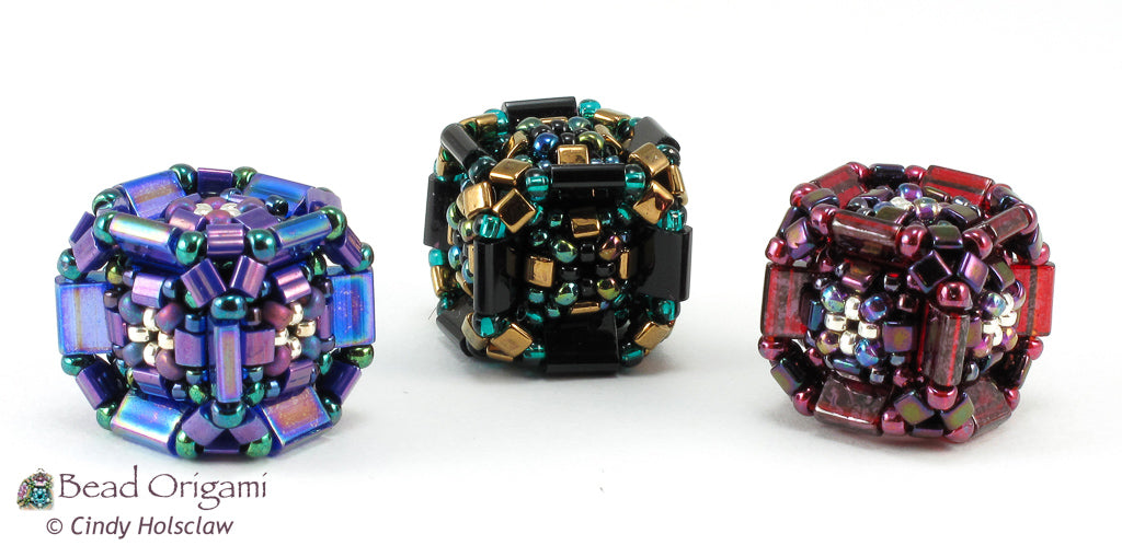 Cubed Tilas Beaded Bead