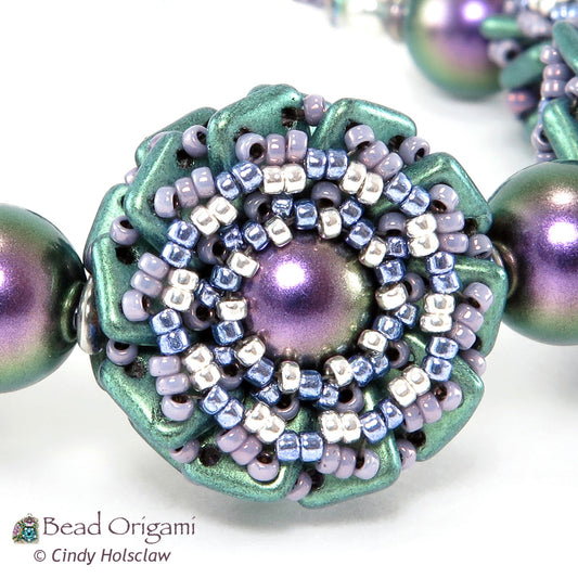 Double Rosette Beaded Beads